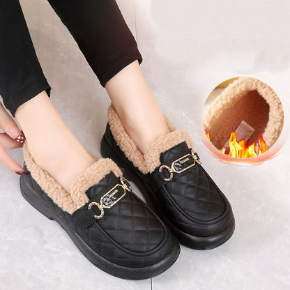 Zapatos de algodón para mujeres (tres hebillas)