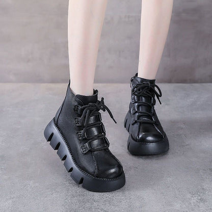 Botas de nieve de piel suave
