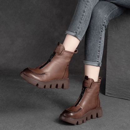 Botas retro de piel suave