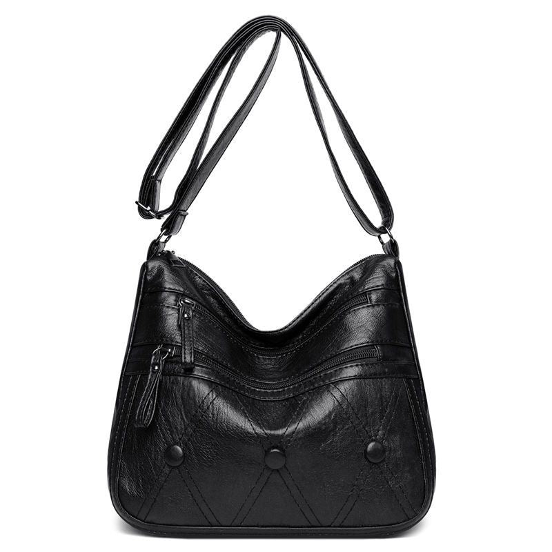 ModaEstila™ |  Bolso de piel suave con botones
