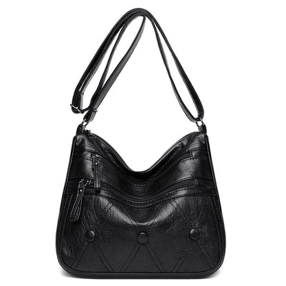 ModaEstila™ |  Bolso de piel suave con botones