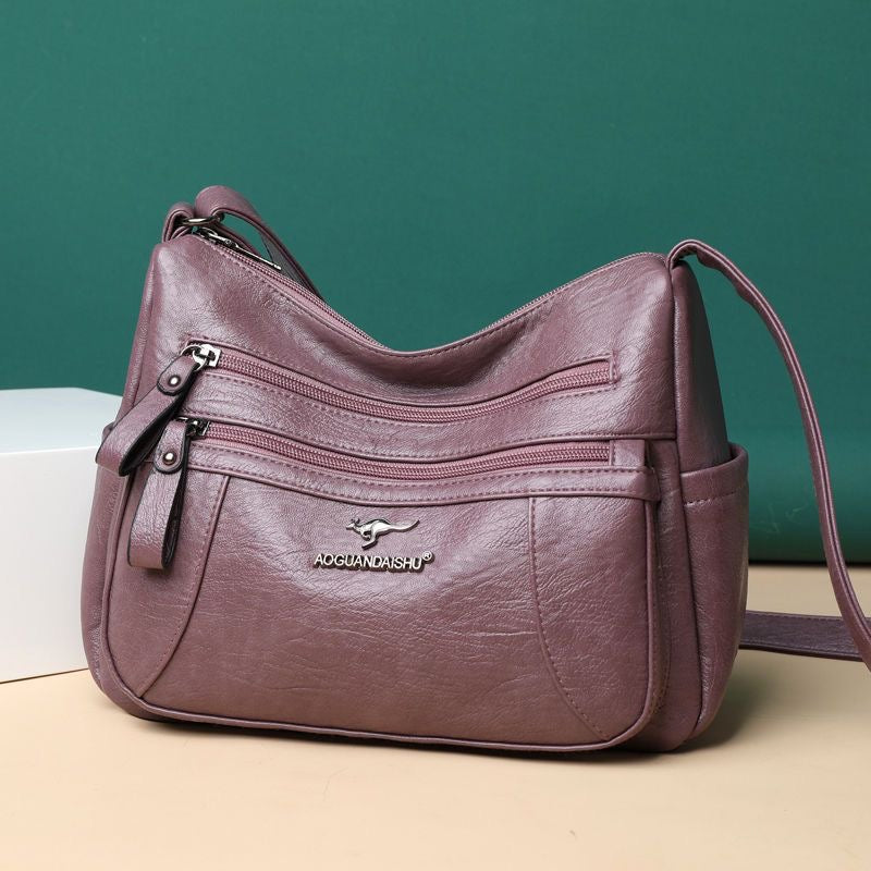 Bolso de piel suave texturizada