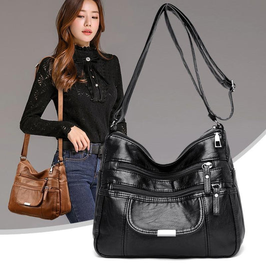 Bolso de cuero decorativo de metal