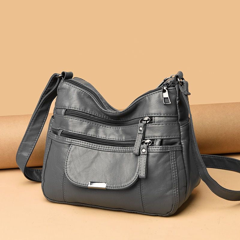 Bolso de cuero decorativo de metal