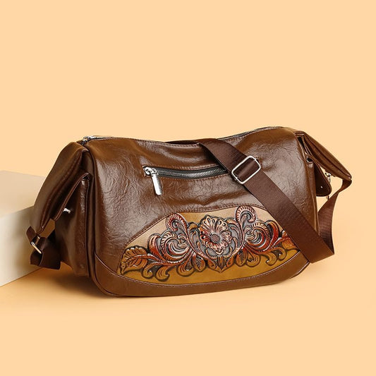 Bolso de piel con estampado de trompeta