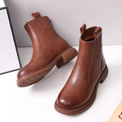 Botines cortos de tacón bajo para uso diario en otoño e invierno