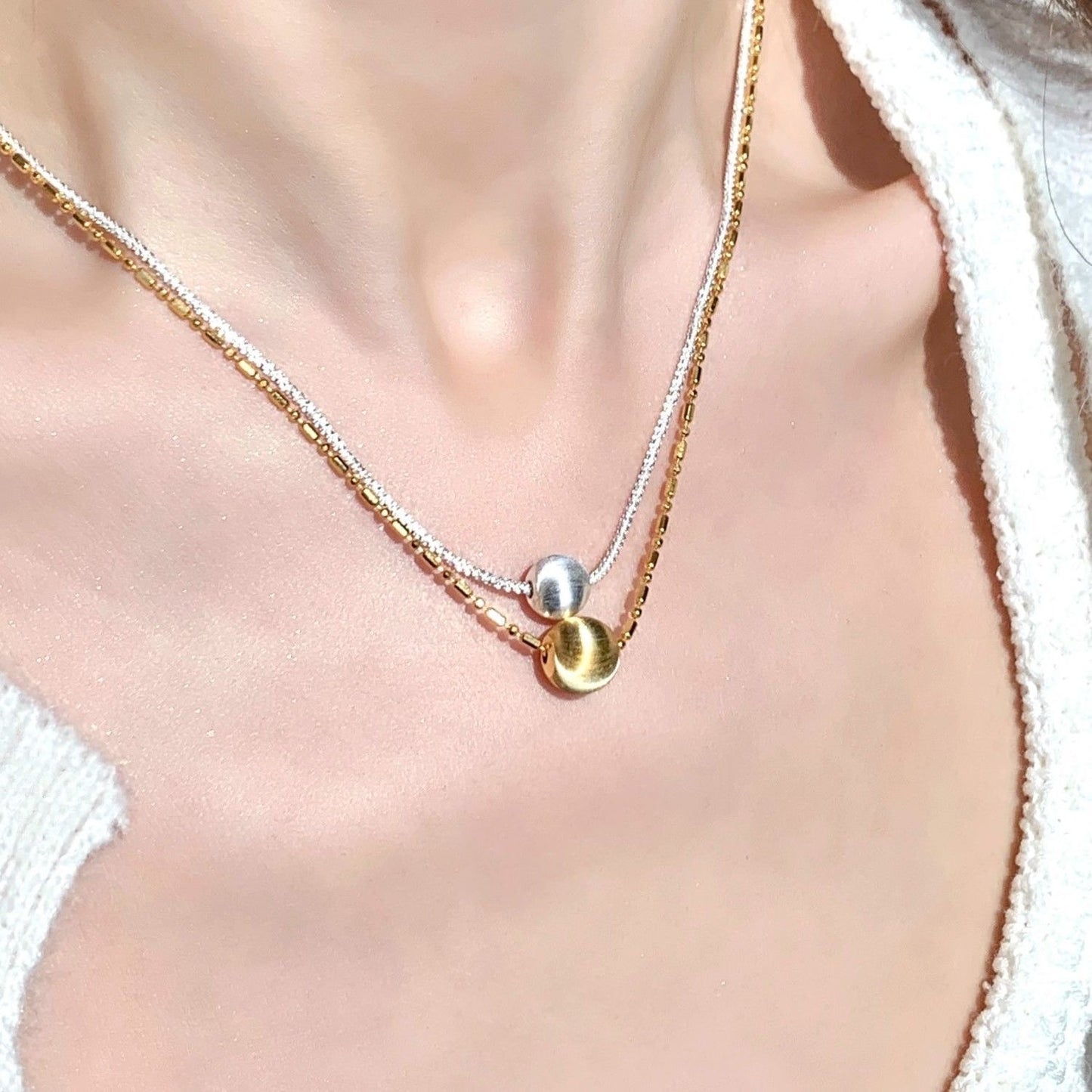 Collar de una sola cuenta de ojo de gato