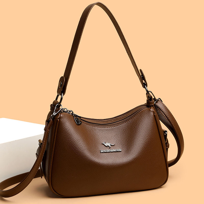 Bolso bandolera clásico de piel suave