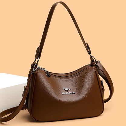 Bolso bandolera clásico de piel suave