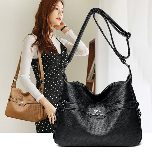 ModaEstila™ | Bolso bandolera de piel a cuadros