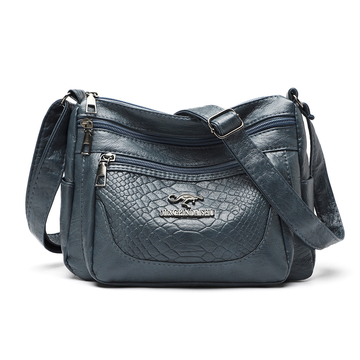 Bolso bandolera de piel suave estampada