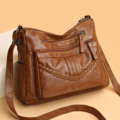 Bolso bandolera de piel suave de moda