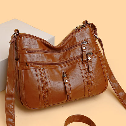 ModaEstila™ | Bolso bandolera de piel vintage