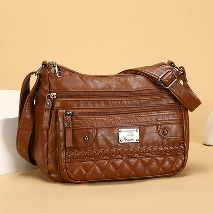 Bolso de piel suave y lavada a la moda