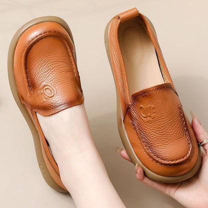 Zapatos planos de piel suave