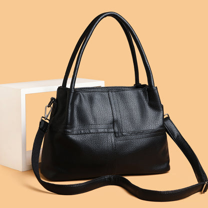 Bolso de hombro 100% de piel suave y versátil