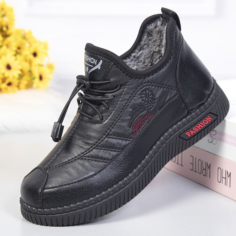 Zapatos de cuero de algodón de invierno