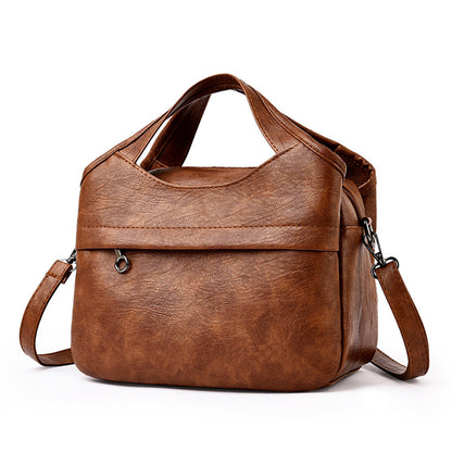 Bolso retro de gran capacidad de piel suave