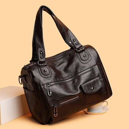 Bolso Vintage para Mujer con Múltiples Bolsillos