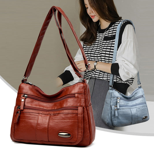 Bolso de piel con cuentas ovaladas