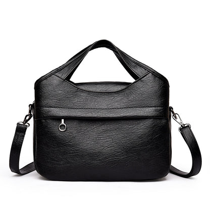 Bolso retro de gran capacidad de piel suave