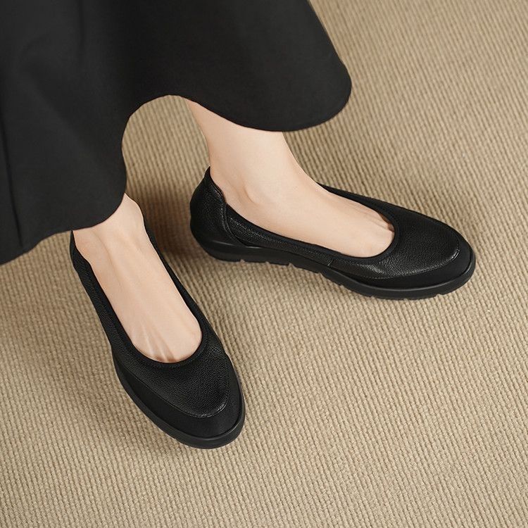 Zapatos casuales de mujer con suela suave y tacón bajo