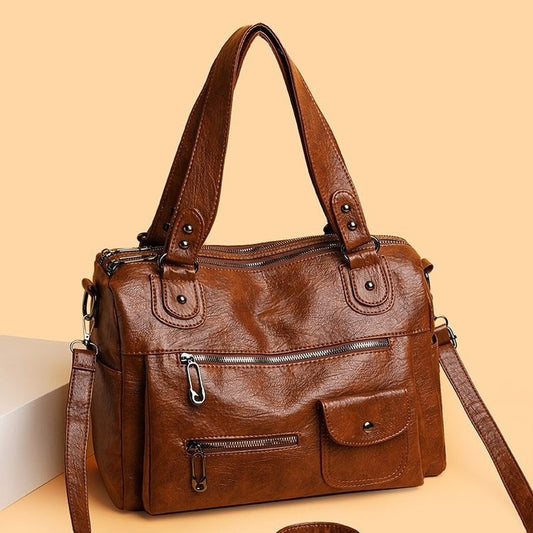 Bolso Vintage para Mujer con Múltiples Bolsillos