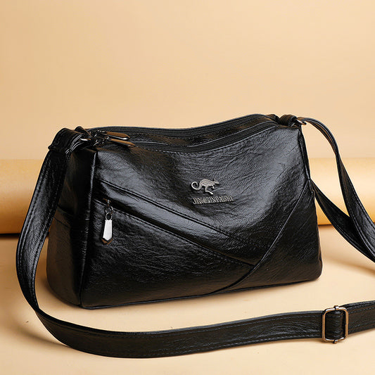 Bolso bandolera de piel suave lavada