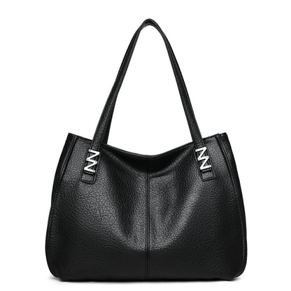 [100% cuero genuino]Bolso de mano de gran capacidad