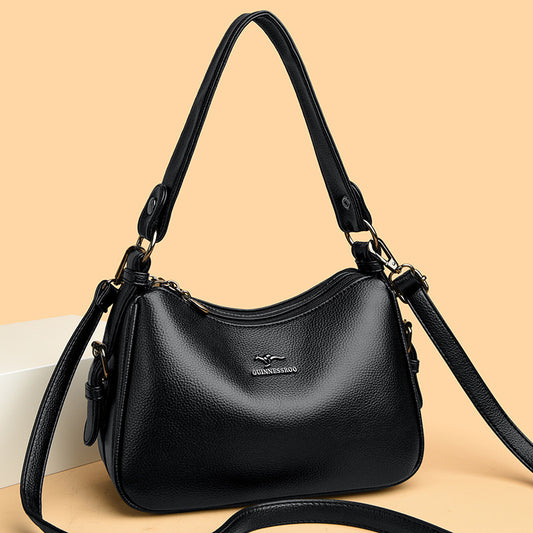 Bolso de hombro versátil de piel suave