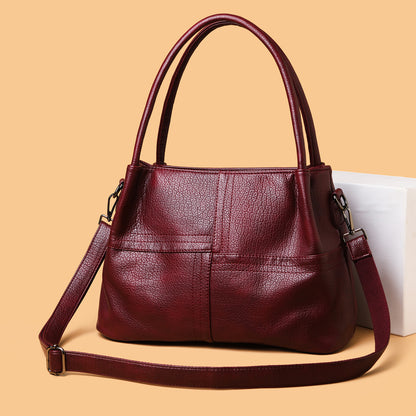 Bolso de hombro 100% de piel suave y versátil