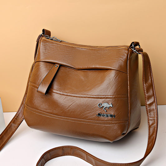 Bolso bandolera vintage de piel suave