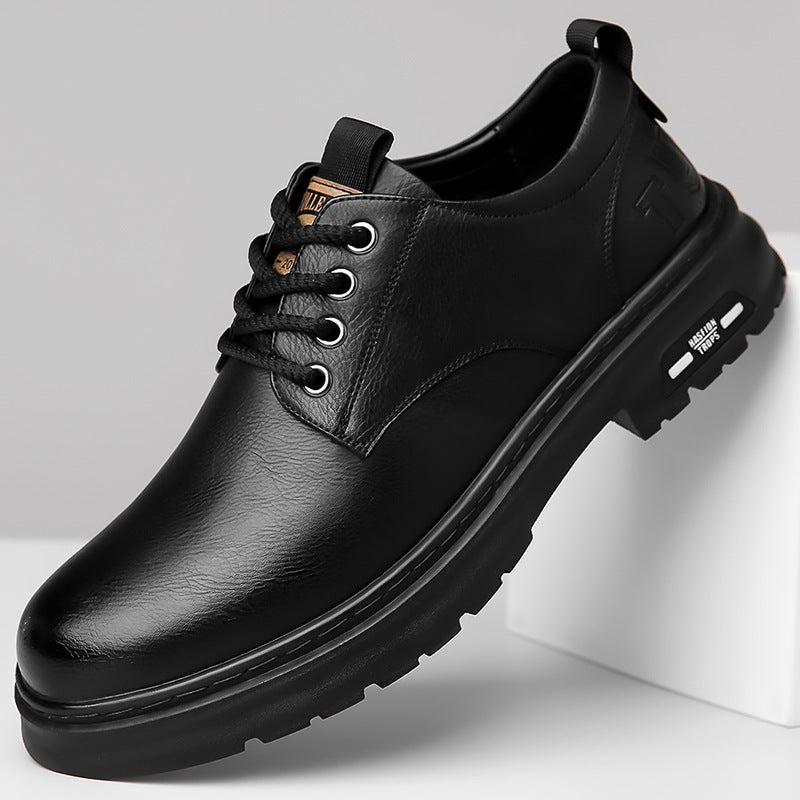 Botas Martin hombre 2025 nuevo modelo negro calzado inglés botas casuales para hombre versátiles con corte alto y medio moda