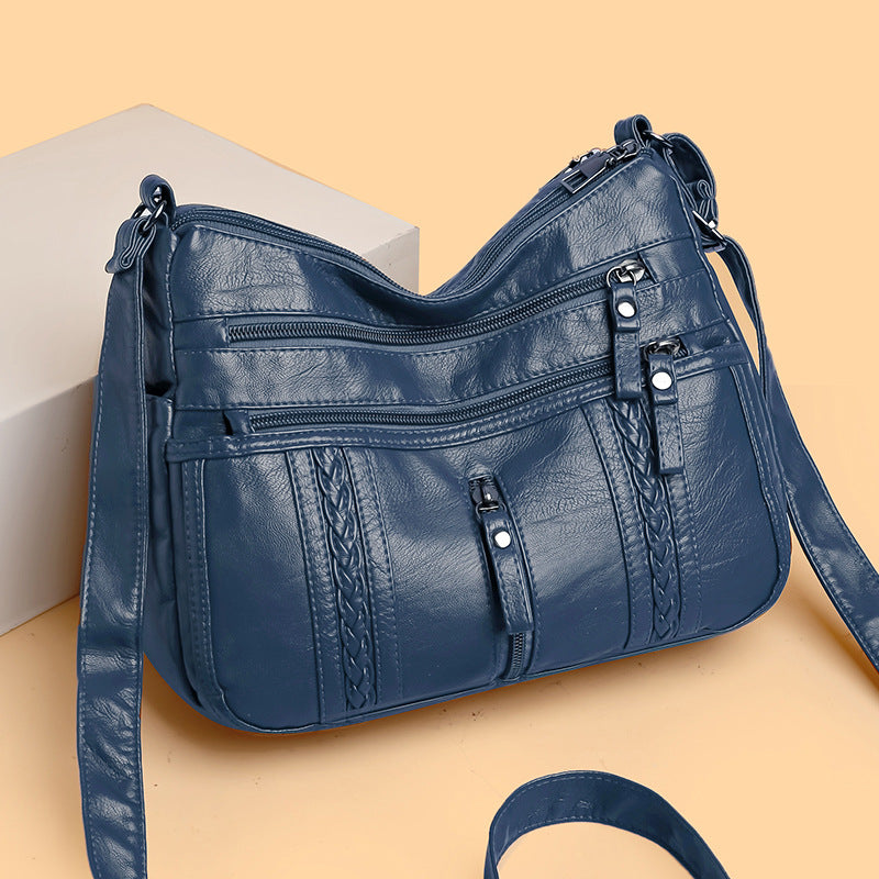 ModaEstila™ | Bolso bandolera de piel vintage