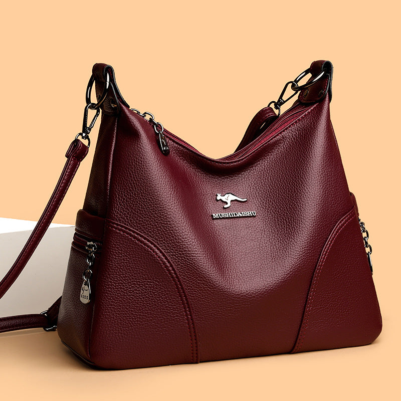 Bolso bandolera casual de piel