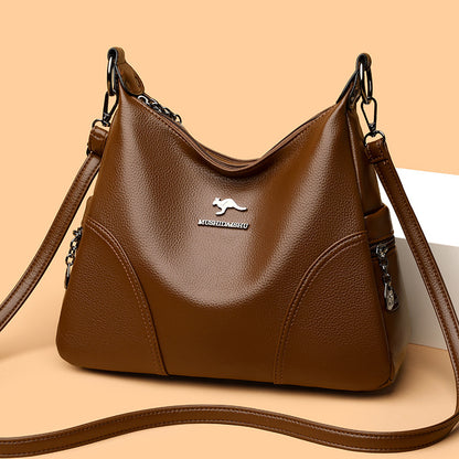 Bolso bandolera casual de piel