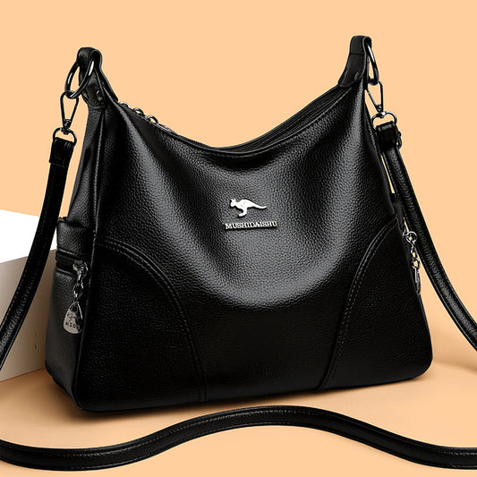 Bolso bandolera casual de piel