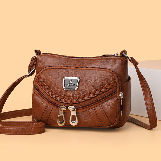 Bolso de piel suave con el logotipo S