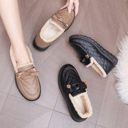 Suela suave impermeable y zapatos de lana