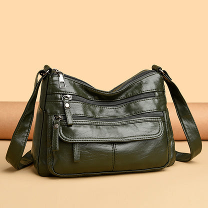 Bolso de piel lavada texturizada de gran capacidad