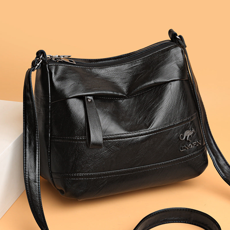 Bolso bandolera vintage de piel suave