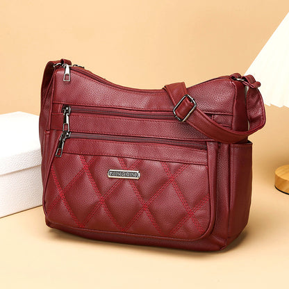 ModaEstila™ | Bolso de piel a cuadros
