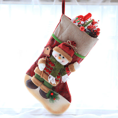 Calcetines navideños estilo bolsa de regalo