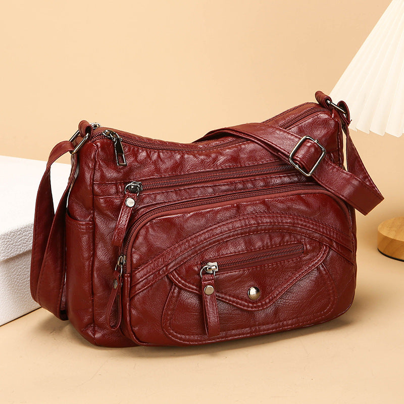 Bolso bandolera de piel 100% auténtica