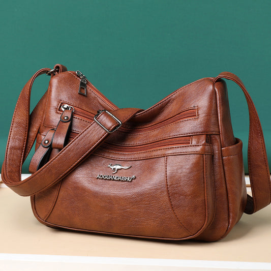 Bolso de piel suave texturizada