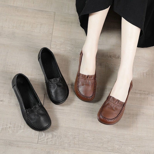 Zapatos de mujer de piel suave y cómodos de llevar