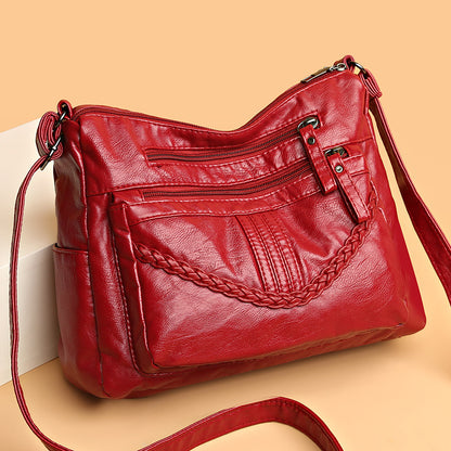 Bolso bandolera de piel suave de moda