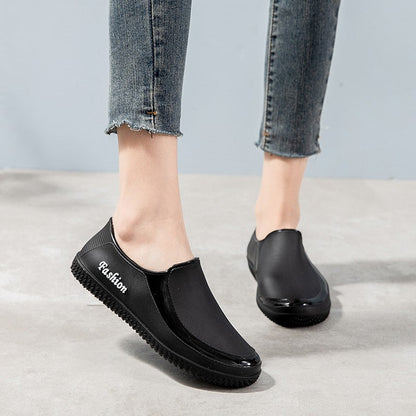 Botas de lluvia planas antideslizantes