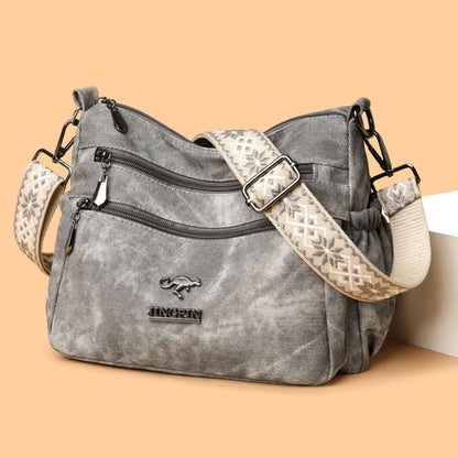 Bolso bandolera resistente de piel suave