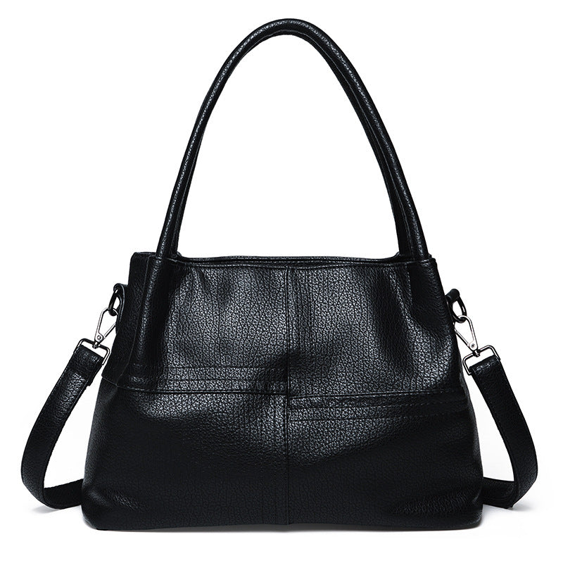 Bolso de hombro 100% de piel suave y versátil
